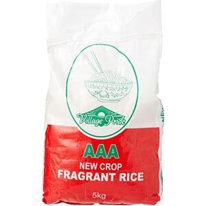 Village Pride Fragrant Rice 5 kg Extra Super Quality Aromatic Jasmine Rice Enhances Curries & Seafood Dishes, Light Fluffy Texture, Essential for South-Eastern Cuisine Village Pride Fragrant Rice 5 kg Extra Super Quality Aromatic Jasmine Rice Enhances Curries & Seafood Dishes, Light Fluffy Texture, Essential for South-Eastern Cuisine