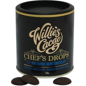 Willie's Cacao Rio Caribe 72% Dark chocolate Chef's Drops 150g x 6 Couverture chocolate with coffee, nutty notes For cooking & baking Vegan Willie's Cacao Rio Caribe 72% Dark chocolate Chef's Drops 150g x 6 Couverture chocolate with coffee, nutty notes For cooking & baking Vegan
