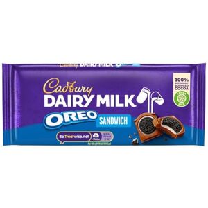 Cadbury Dairy Milk OREO Sandwich Chocolate Bar, With OREO Biscuit Pieces, 96g (Pack of 15) Cadbury Dairy Milk OREO Sandwich Chocolate Bar, With OREO Biscuit Pieces, 96g (Pack of 15)