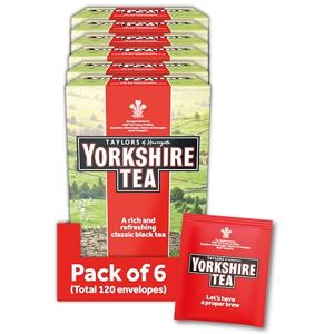 Yorkshire Tea , Individually Wrapped & Tagged Tea Bags, 6 Boxes of 20 Tea Bags (Total 120 Bags) Yorkshire Tea , Individually Wrapped & Tagged Tea Bags, 6 Boxes of 20 Tea Bags (Total 120 Bags)