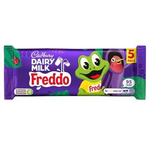 Cadbury Dairy Milk Freddo Chocolate Bar, Bitesize Treats, Multipack of 5 x 90 g (Pack of 30) Total 150 Bars Cadbury Dairy Milk Freddo Chocolate Bar, Bitesize Treats, Multipack of 5 x 90 g (Pack of 30) Total 150 Bars