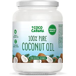 Coco Cabana 100% Pure Coconut Oil 1L, Vegan, Gluten & Dairy Free, Natural Beauty Product, Skin & Hair, Cooking, glass jar, 1000ml Coco Cabana 100% Pure Coconut Oil 1L, Vegan, Gluten & Dairy Free, Natural Beauty Product, Skin & Hair, Cooking, glass jar, 1000ml