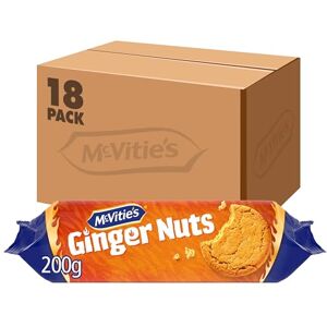 McVitie's Ginger Nuts Biscuits, Spicy Ginger Crunch, 200 g (Pack of 18) McVitie's Ginger Nuts Biscuits, Spicy Ginger Crunch, 200 g (Pack of 18)