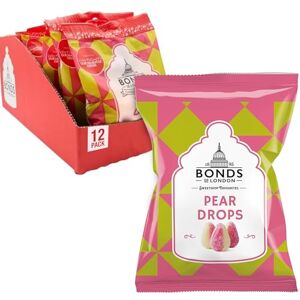 Bonds of London Pear Drops Bags, Retro Boiled Gift Sweets, Vegetarian Friendly, 130 g (Pack of 12) Bonds of London Pear Drops Bags, Retro Boiled Gift Sweets, Vegetarian Friendly, 130 g (Pack of 12)