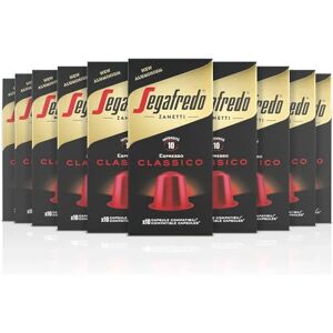 Segafredo Zanetti 100 Nespresso® * Compatible Capsules, Classico Coffee, Rich and Harmonious Taste 10 Boxes of 10 Capsules Segafredo Zanetti 100 Nespresso® * Compatible Capsules, Classico Coffee, Rich and Harmonious Taste 10 Boxes of 10 Capsules
