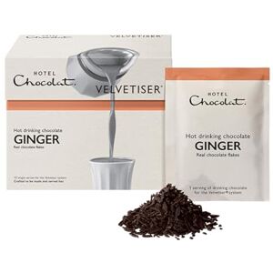 Hotel Chocolat Ginger Hot Chocolate Sachets Luxury Chocolate Flakes Pack of 10 Single-Serve Sachets, 310g Suitable for Vegetarians & Vegans Hotel Chocolat Ginger Hot Chocolate Sachets Luxury Chocolate Flakes Pack of 10 Single-Serve Sachets, 310g Suitable for Vegetarians & Vegans