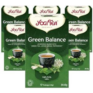 YOGI TEA , Green Balance, Organic Herbal Tea, Blend of Green Tea, Lemongrass and Peppermint, 6 Packs x 17 Tea Bags (102 Teabags Total) YOGI TEA , Green Balance, Organic Herbal Tea, Blend of Green Tea, Lemongrass and Peppermint, 6 Packs x 17 Tea Bags (102 Teabags Total)