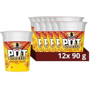 Pot Noodle Chicken Fajita Snack Pot instant vegan* snack quick to make noodles Instant Noodle 12x 90 g Pot Noodle Chicken Fajita Snack Pot instant vegan* snack quick to make noodles Instant Noodle 12x 90 g