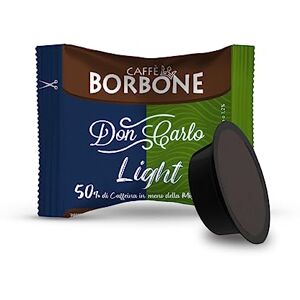 CAFFÈ BORBONE Don Carlo, Light Coffee Blend, 50% less caffeine than the Blue Blend 100 Capsules Compatible with Lavazza®* A Modo Mio®* coffee machines for domestic use CAFFÈ BORBONE Don Carlo, Light Coffee Blend, 50% less caffeine than the Blue Blend 100 Capsules Compatible with Lavazza®* A Modo Mio®* coffee machines for domestic use