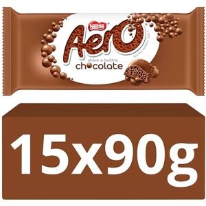 Aero Bubbly Milk Chocolate Sharing Bars, 15 x 90 g Aero Bubbly Milk Chocolate Sharing Bars, 15 x 90 g