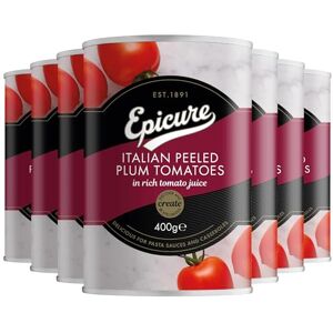 Epicure Tinned Italian Peeled Plum Tomatoes, Rich Tomato Juice for Delicious Pasta Sauces and Casseroles, 400 g (Pack of 12) Epicure Tinned Italian Peeled Plum Tomatoes, Rich Tomato Juice for Delicious Pasta Sauces and Casseroles, 400 g (Pack of 12)