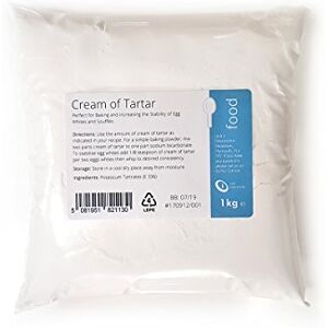 Intralabs Cream of Tartar for Baking & Playdough, Pure Food Grade Powder, 1kg Intralabs Cream of Tartar for Baking & Playdough, Pure Food Grade Powder, 1kg