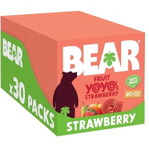 BEAR Strawberry Yoyos Dried Fruit Rolls Healthy Vegan 20g (30 packs) BEAR Strawberry Yoyos Dried Fruit Rolls Healthy Vegan 20g (30 packs)
