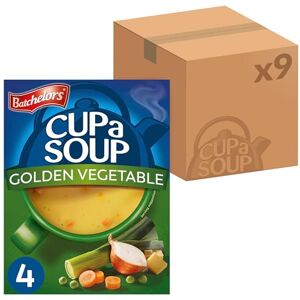 Batchelors Cup a Soup Golden Vegetable Instant Soup, 4 Sachets Per 82 g Box (Total 9 Boxes = 36 Sachets) Batchelors Cup a Soup Golden Vegetable Instant Soup, 4 Sachets Per 82 g Box (Total 9 Boxes = 36 Sachets)