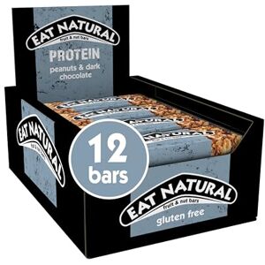 Eat Natural Protein Peanuts & Dark Chocolate Fruit & Nut Bars 12 x 40g Eat Natural Protein Peanuts & Dark Chocolate Fruit & Nut Bars 12 x 40g