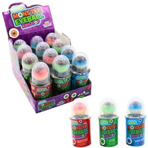 Candy Monster Eyeball Ring Pop, Apple, Strawberry & Blue Raspberry Flavour, 25 g (Pack of 12) Candy Monster Eyeball Ring Pop, Apple, Strawberry & Blue Raspberry Flavour, 25 g (Pack of 12)