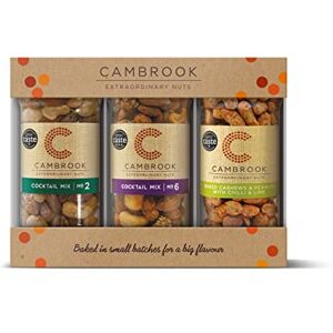 C Cambrook Extraordinary Nuts Cambrook 3 Jar Gift Set, Includes Cocktail Mix 6, 170g, Mix 2 175g, and Baked Peanuts & Cashews with Chilli & Lime, 170g C Cambrook Extraordinary Nuts Cambrook 3 Jar Gift Set, Includes Cocktail Mix 6, 170g, Mix 2 175g, and Baked Peanuts & Cashews with Chilli & Lime, 170g