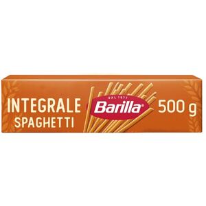 Barilla Wholegrain Spaghetti Pasta Integrale, whole durum wheat semolina pasta natural source of fibre, Pack of 10 x 500g Barilla Wholegrain Spaghetti Pasta Integrale, whole durum wheat semolina pasta natural source of fibre, Pack of 10 x 500g