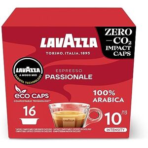 Lavazza , A Modo Mio Espresso Passionale, 256 Coffee Capsules, with Notes of Caramel and Chocolate, 100% Arabica, Intensity 11/13, Dark Roasting, Compostable, 16 Packs of 16 Compostable Coffee Pods Lavazza , A Modo Mio Espresso Passionale, 256 Coffee Capsules, with Notes of Caramel and Chocolate, 100% Arabica, Intensity 11/13, Dark Roasting, Compostable, 16 Packs of 16 Compostable Coffee Pods