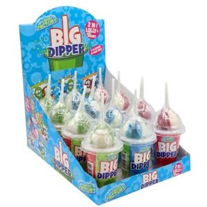 Candy Big Dipper, Fruit Flavour Lollipop & Sour Sherbet Dip, 50 g (Pack of 12) Candy Big Dipper, Fruit Flavour Lollipop & Sour Sherbet Dip, 50 g (Pack of 12)