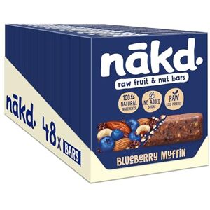 Nakd Blueberry Muffin Natural Fruit & Nut Bars Vegan Healthy Snack Gluten Free 35g x 48 bars Nakd Blueberry Muffin Natural Fruit & Nut Bars Vegan Healthy Snack Gluten Free 35g x 48 bars