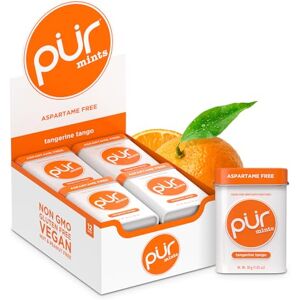 PUR Gum PUR Mints Aspartame Free, Made with Xylitol, Sugar Free, Vegan, Gluten Free and Keto Friendly, Natural Tangerine Tango Flavoured Mints, 30 Pieces, Pack of 12 PUR Gum PUR Mints Aspartame Free, Made with Xylitol, Sugar Free, Vegan, Gluten Free and Keto Friendly, Natural Tangerine Tango Flavoured Mints, 30 Pieces, Pack of 12
