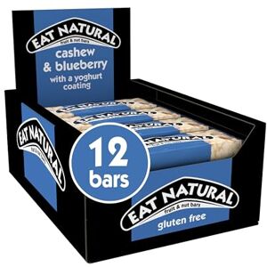 Eat Natural Cashew & Blueberry with a Yoghurt Coating Fruit & Nut Bars 12 x 40g Eat Natural Cashew & Blueberry with a Yoghurt Coating Fruit & Nut Bars 12 x 40g