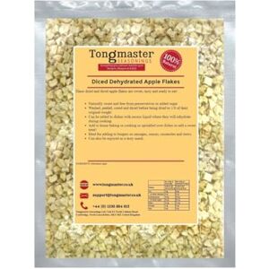 Tongmaster Diced Dehydrated Dried Apple Flakes 500g Tongmaster Diced Dehydrated Dried Apple Flakes 500g