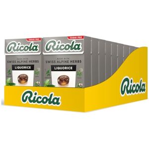 Ricola Liquorice Sugar Free Swiss Herbal Sweets, Herb Drops, Sweet Box 45g Pack of 20 Boxes Ricola Liquorice Sugar Free Swiss Herbal Sweets, Herb Drops, Sweet Box 45g Pack of 20 Boxes