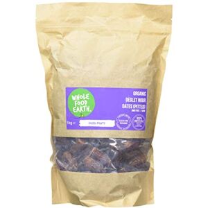 Wholefood Earth Organic Dried Deglet Nour Dates (Pitted) – 1 kg GMO Free Raw Vegan High Fibre Certified Organic Wholefood Earth Organic Dried Deglet Nour Dates (Pitted) – 1 kg GMO Free Raw Vegan High Fibre Certified Organic