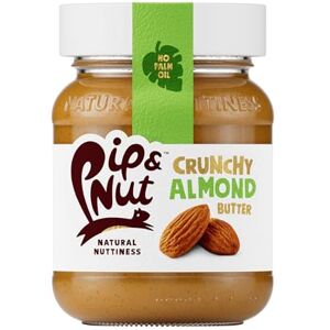 Pip & Nut Crunchy Almond Butter (6 x 170 g) No Palm Oil, Natural, No Added Sugar, Vegan, Single Origin Hi-Oleic Peanuts Pip & Nut Crunchy Almond Butter (6 x 170 g) No Palm Oil, Natural, No Added Sugar, Vegan, Single Origin Hi-Oleic Peanuts