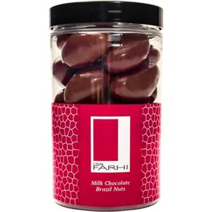 Rita Farhi Milk Chocolate Coated Brazil Nuts in a Luxury Gift Jar 290g New Palm Oil Free Recipe Rita Farhi Milk Chocolate Coated Brazil Nuts in a Luxury Gift Jar 290g New Palm Oil Free Recipe