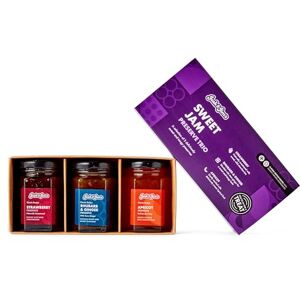 Josh & Jim's Luxurious Jam Trio Gift Set, Strawberry, Rhubarb & Ginger, Apricot, 40g+ Fruit, Ovo-Lacto, 3x114g Josh & Jim's Luxurious Jam Trio Gift Set, Strawberry, Rhubarb & Ginger, Apricot, 40g+ Fruit, Ovo-Lacto, 3x114g