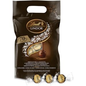Lindt Lindor 70% Dark Chocolate Truffles – 1kg Bag (Approx. 80 Balls) – Smooth Filling – Christmas, Gift, Birthday, Congratulations, Sharing Treat Lindt Lindor 70% Dark Chocolate Truffles – 1kg Bag (Approx. 80 Balls) – Smooth Filling – Christmas, Gift, Birthday, Congratulations, Sharing Treat