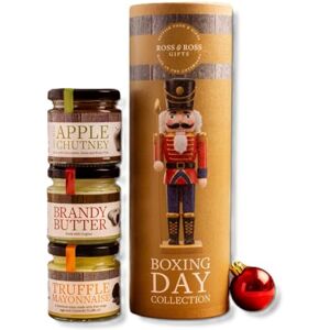 Ross & Ross Boxing Day Collection – Trio Tube of Brandy Butter, Smoked Apple Chutney & Truffle Mayonnaise – Artisan Condiments for Christmas Feasting (2 x 110g, 1 x 115g) Ross & Ross Boxing Day Collection – Trio Tube of Brandy Butter, Smoked Apple Chutney & Truffle Mayonnaise – Artisan Condiments for Christmas Feasting (2 x 110g, 1 x 115g)