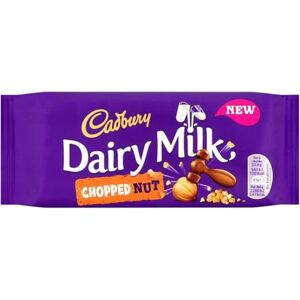 Cadbury Dairy Milk Chopped Nut Chocolate Bar, With Crunchy Hazelnuts, 95 g (Pack of 22) Cadbury Dairy Milk Chopped Nut Chocolate Bar, With Crunchy Hazelnuts, 95 g (Pack of 22)