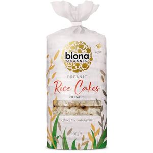 Biona Organic Unsalted Rice Cakes, 100g 100% Organic Wholegrain Brown Rice Source of Fibre, Naturally Gluten Free Vegan Snacks and Treats (Pack of 12) Biona Organic Unsalted Rice Cakes, 100g 100% Organic Wholegrain Brown Rice Source of Fibre, Naturally Gluten Free Vegan Snacks and Treats (Pack of 12)