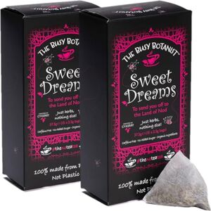 The Busy Botanist Sweet Dreams Valerian Root and Camomile Tea Bedtime Tea Caffeine Free, Decaffeinated 2 x 15 individual tea bags by The Busy Botanist Sweet Dreams Valerian Root and Camomile Tea Bedtime Tea Caffeine Free, Decaffeinated 2 x 15 individual tea bags by