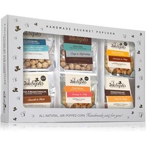 Joe & Seph's Popcorn Tasting Box (6x30g) gourmet popcorn, air-popped popcorn, 6 flavours, gifts for men and women, selection box, popcorn for a party, movenight snacks Joe & Seph's Popcorn Tasting Box (6x30g) gourmet popcorn, air-popped popcorn, 6 flavours, gifts for men and women, selection box, popcorn for a party, movenight snacks