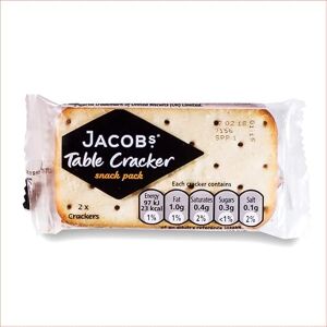 JACOB'S Table Cracker, Catering Pack, Individually Wrapped Twin Packs With Two Crackers in Each, 11.8 g (Pack of 176) JACOB'S Table Cracker, Catering Pack, Individually Wrapped Twin Packs With Two Crackers in Each, 11.8 g (Pack of 176)