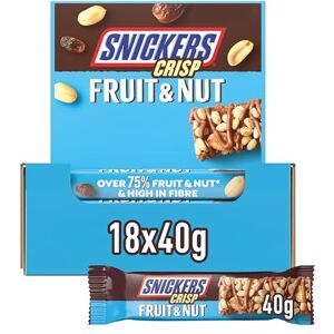 Snickers Crisp Fruit & Nut Milk Chocolate Snack Bars 18 x 40g, Bulk Chocolate Box, Ideal for Gift, Snacks or Hamper Snickers Crisp Fruit & Nut Milk Chocolate Snack Bars 18 x 40g, Bulk Chocolate Box, Ideal for Gift, Snacks or Hamper