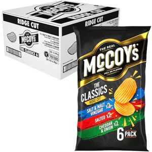 McCoys McCoy's Classic Variety Multipack Crisps 6 Pack (Pack of 20) Fully loaded with flavour, iconic ridged crisp, unmistakable crunch McCoys McCoy's Classic Variety Multipack Crisps 6 Pack (Pack of 20) Fully loaded with flavour, iconic ridged crisp, unmistakable crunch