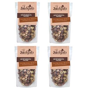 Joe & Seph's Trio of Chocolate Popcorn (4x80g), gourmet popcorn, air-popped popcorn, chocolate snack, sweet popcorn, movie night snacks, popcorn for a party Joe & Seph's Trio of Chocolate Popcorn (4x80g), gourmet popcorn, air-popped popcorn, chocolate snack, sweet popcorn, movie night snacks, popcorn for a party