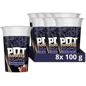 Pot Noodle Fusions Korean BBQ Beef Instant Snack vegan* quick to make noodles Instant Noodle 8x 100 g Pot Noodle Fusions Korean BBQ Beef Instant Snack vegan* quick to make noodles Instant Noodle 8x 100 g
