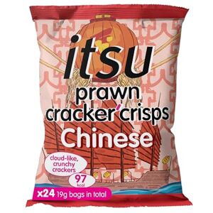 Itsu Prawn Cracker Crisps Chinese Hoisin Flavour 19 g Snack bag Healthy Snack Pack of 24 Itsu Prawn Cracker Crisps Chinese Hoisin Flavour 19 g Snack bag Healthy Snack Pack of 24