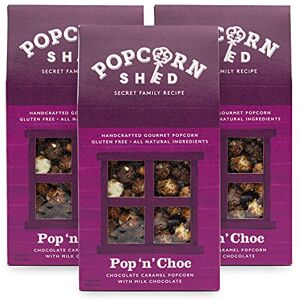 Popcorn Shed 3 x Pop N Choc Gourmet Chocolate Caramel Popcorn Gift, 240 g, (Pack of 3) Popcorn Shed 3 x Pop N Choc Gourmet Chocolate Caramel Popcorn Gift, 240 g, (Pack of 3)