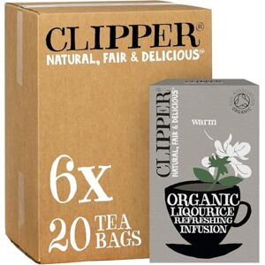 Clipper Natural, Fair & Delicious Clipper Organic Liquorice Tea Bags 120 Infusion Liquorice Root Teabag Sachets (6 x Boxes of 20) Bulk Buy for Home & Catering Caffeine-Free Herbal Tea Bags Natural, Unbleached & Biodegradable Clipper Natural, Fair & Delicious Clipper Organic Liquorice Tea Bags 120 Infusion Liquorice Root Teabag Sachets (6 x Boxes of 20) Bulk Buy for Home & Catering Caffeine-Free Herbal Tea Bags Natural, Unbleached & Biodegradable