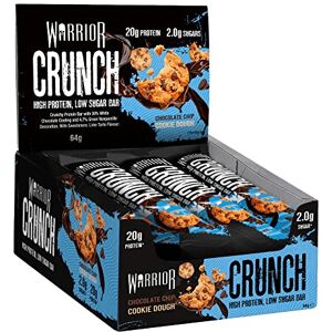 Warrior Crunch Choc Chip Cookie Dough Bar 64g Warrior Crunch Choc Chip Cookie Dough Bar 64g