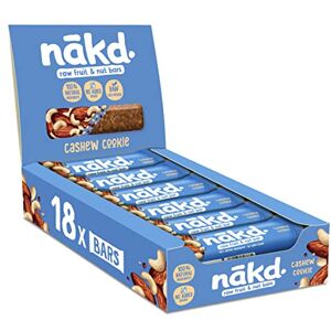 Nakd Cashew Cookie Natural Bars -Fruit & Nut Vegan Gluten Free Healthy Snack, 35 g (Pack of 18) Nakd Cashew Cookie Natural Bars -Fruit & Nut Vegan Gluten Free Healthy Snack, 35 g (Pack of 18)