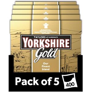 Yorkshire Tea Gold Tea, 80 Tea Bags (Pack of 5, total 400 Teabags) Yorkshire Tea Gold Tea, 80 Tea Bags (Pack of 5, total 400 Teabags)
